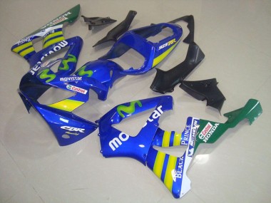 00-01 Blue Movistar Castrol Honda CBR900RR 929 Motorcycle Fairings