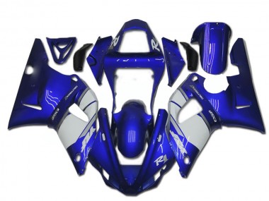 00-01 Blue White Yamaha YZF R1 Motorcycle Fairings