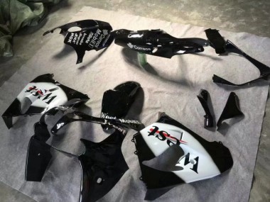 00-01 Glossy Black White Kawasaki ZX9R Motorcycle Fairings