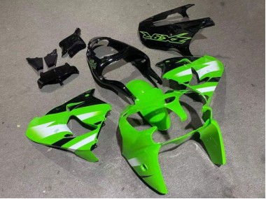 00-01 Green Glossy Black Kawasaki ZX9R Motorcycle Fairings