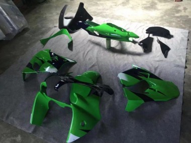 00-01 Green Matte Black Ink Blue Kawasaki ZX9R Motorcycle Fairings