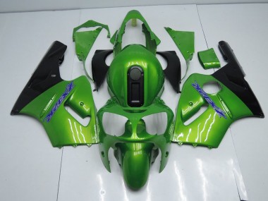 00-01 Green and Black Kawasaki ZX12R Motorcycle Fairings