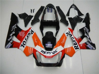 00-01 Orange Red Black Repsol Honda CBR900RR 929RR Motorcycle Fairings