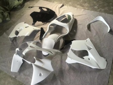 00-01 Pure White Glossy Black Kawasaki ZX9R Motorcycle Fairings