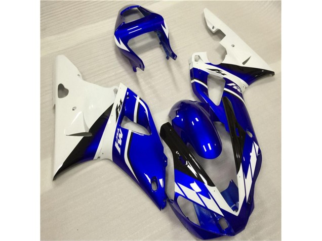 00-01 White Blue Yamaha YZF R1 Motorcycle Fairings
