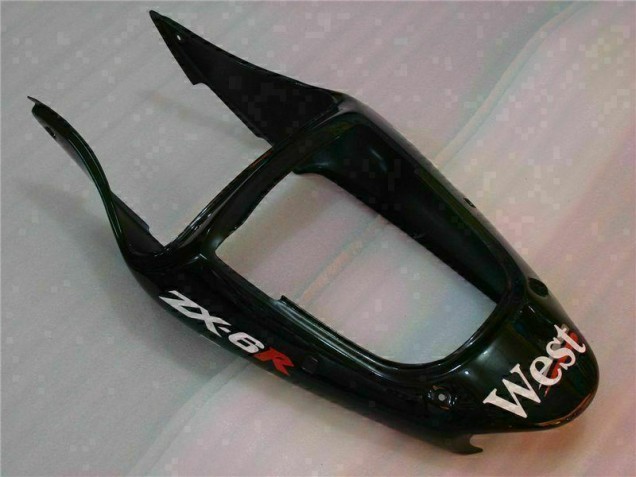 00-02 Black West Ninja Kawasaki ZX6R Motorcycle Fairings