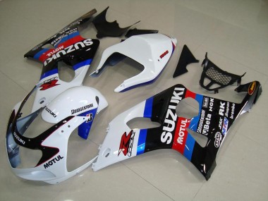 00-02 Black White Blue Suzuki GSXR 1000 Motorcycle Fairings