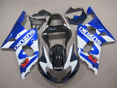 00-02 Blue White Decal Suzuki GSXR 1000 Motorcycle Fairings