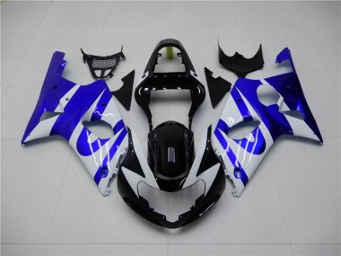 00-02 Blue White Suzuki GSXR 1000 Motorcycle Fairings