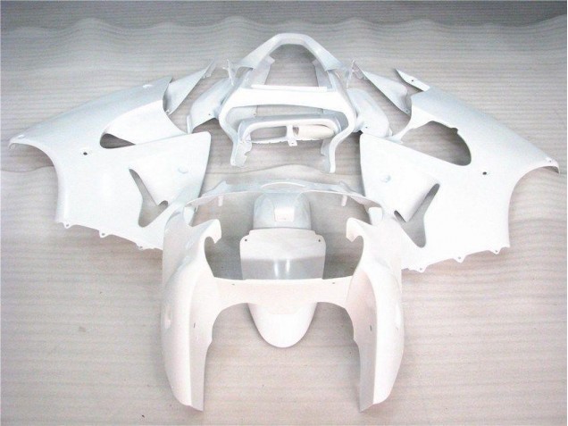 00-02 Glossy White Kawasaki ZX6R Motorcycle Fairings