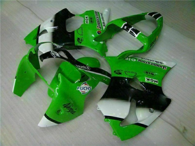 00-02 Green Black Kawasaki ZX6R Motorcycle Fairing & Bodywork