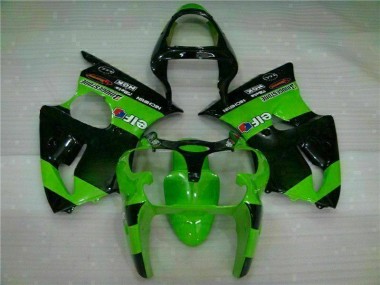 00-02 Green Kawasaki ZX6R Motorcycle Fairings