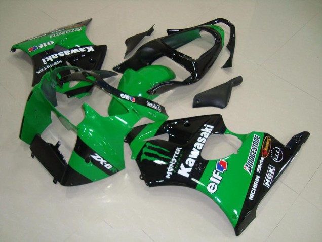 00-02 Green Monster Kawasaki ZX6R Motorcycle Fairings