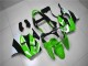 00-02 Green White Black Kawasaki ZX6R Motorcycle Fairings