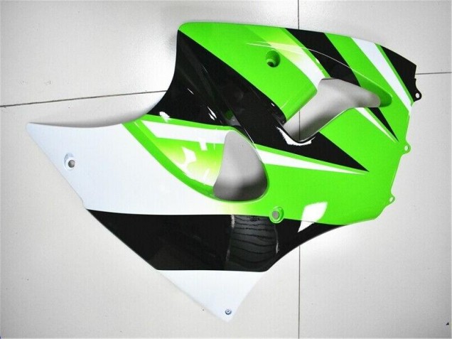 00-02 Green White Black Kawasaki ZX6R Motorcycle Fairings