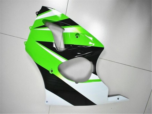 00-02 Green White Black Kawasaki ZX6R Motorcycle Fairings