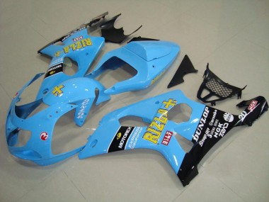 00-02 Light Blue Black Suzuki GSXR 1000 Motorcycle Fairings