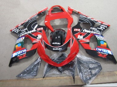 00-02 Red Black Denso Suzuki GSXR 1000 Motorcycle Fairings