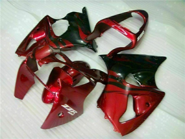 00-02 Red Black Kawasaki ZX6R Motorcycle Fairings