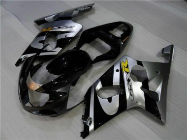 00-02 Silver Black Suzuki GSXR 1000 Motorcycle Fairings