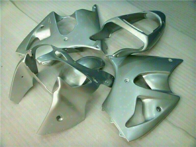 00-02 Silver Kawasaki ZX6R Motorcycle Fairings