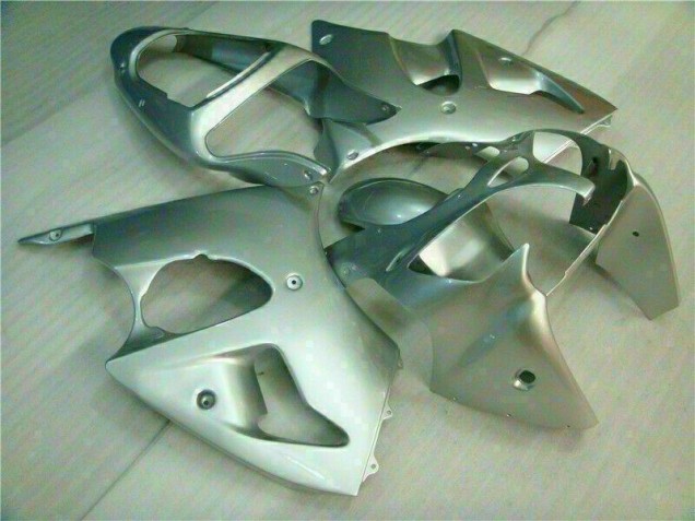 00-02 Silver Kawasaki ZX6R Motorcycle Fairings