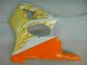 00-02 White Yellow Flame Kawasaki ZX6R Motorcycle Fairings