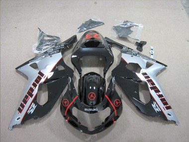 01-03 Black Red 23 Suzuki GSXR 600 Motorcycle Fairings