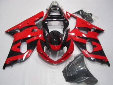 01-03 Black Red Suzuki GSXR 750 Motorcycle Fairing