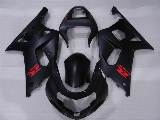 01-03 Black Suzuki GSXR 600/750 Motorcycle Fairing Kits