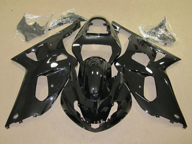 01-03 Black Suzuki GSXR 600 Motorcycle Fairings