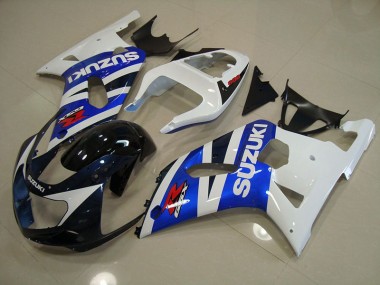 01-03 Blue White Suzuki GSXR 750 Motorcycle Fairings