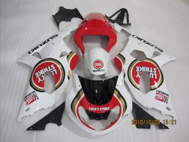 01-03 Red White Lucky Strike Suzuki GSXR 600 Motorcycle Fairings