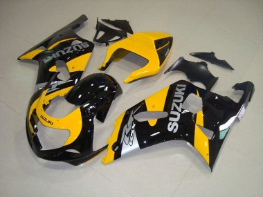 01-03 Yellow Black Suzuki GSXR 750 Motorcycle Fairings