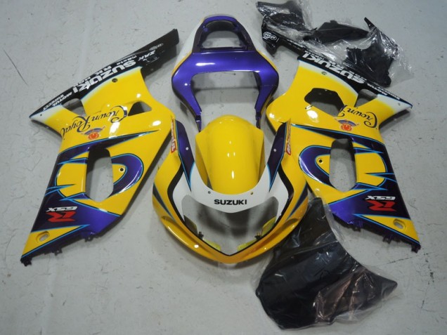 01-03 Yellow Purple Suzuki GSXR 600 Motorcycle Fairings