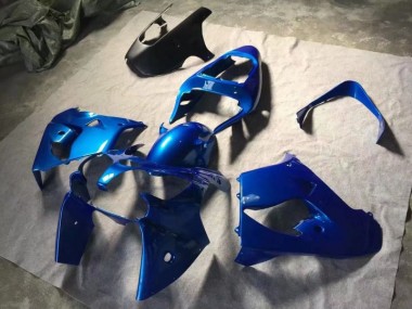 02-03 Blue Matte Black Kawasaki ZX9R Motorcycle Fairings