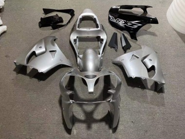 02-03 Silver Glossy Black Kawasaki ZX9R Motorcycle Fairings