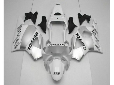 02-03 White Silver Black Repsol Honda CBR900RR 954RR Motorcycle Fairings