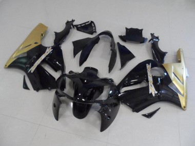 02-06 Black and Gold Kawasaki ZX12R Motorcycle Fairings