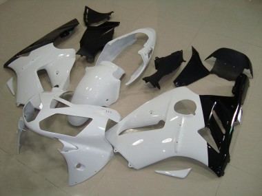 02-06 White Black Kawasaki ZX12R Motorcycle Fairings