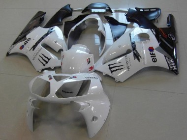 02-06 White Monster Kawasaki ZX12R Motorcycle Fairings