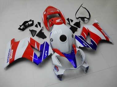 02-13 Blue White Red Honda VFR800 Motorcycle Fairings