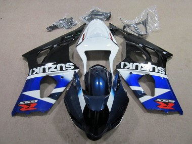 03-04 Blue White Decal Suzuki GSXR 1000 Motorcycle Fairing