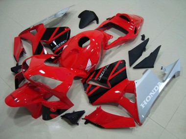 03-04 Red Silver Honda CBR600RR Motorcycle Fairings