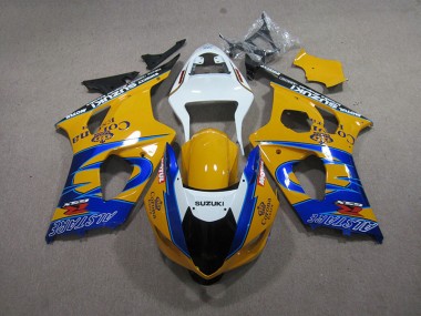 03-04 Yellow Blue Corona Extra Suzuki GSXR 1000 Motorcycle Fairings