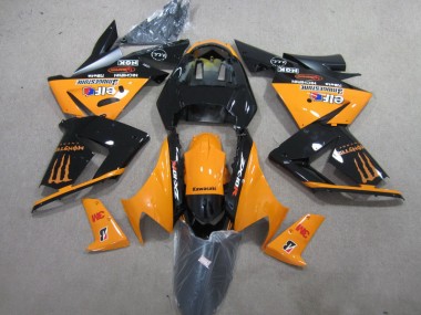 03-05 Black Orange 3M Monster Kawasaki ZX10R Motorcycle Fairings