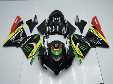 03-05 Black Yellow Monster Kawasaki ZX10R Motorcycle Fairings