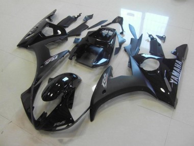 03-05 Matte Black Glossy Black Yamaha YZF R6 Motorcycle Fairings