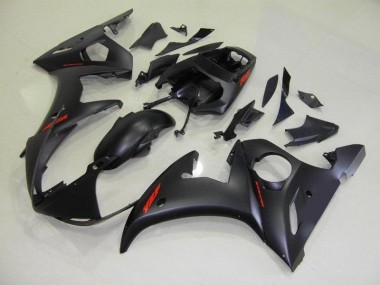 03-05 Matte Black Red Decals Yamaha YZF R6 Motorcycle Fairings