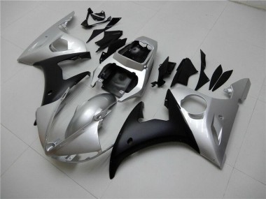 03-05 Silver Black Yamaha YZF R6 Motorcycle Fairings